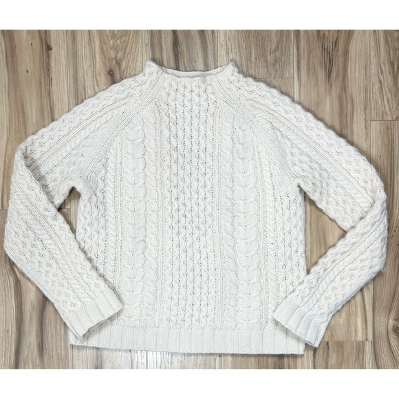 Pendleton Sweaters - Pendleton Woolen Mills Shetland Wool Cable Knit Mock Neck Sweater Women S Chunky